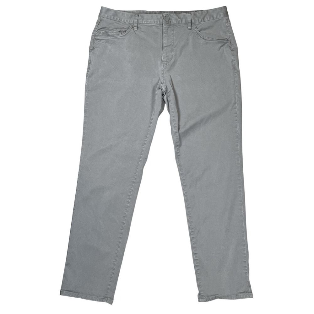 Rhone‎ Men's Gray Everyday Twill 5-Pocket Pants Sz 36x30 Stretch Tapered Casual